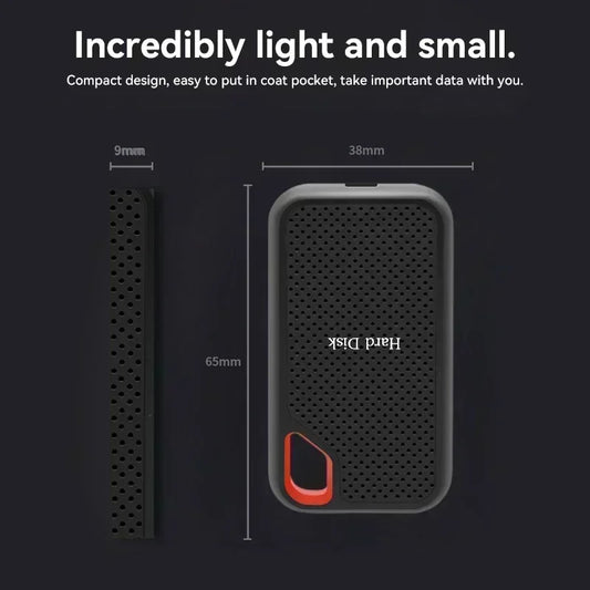 External Hard Drive 2TB Portable SSD 4TB External Solid State Drive USB 3.1/Type-C Hard Disk High-Speed Storage for PC/Mac/Phone